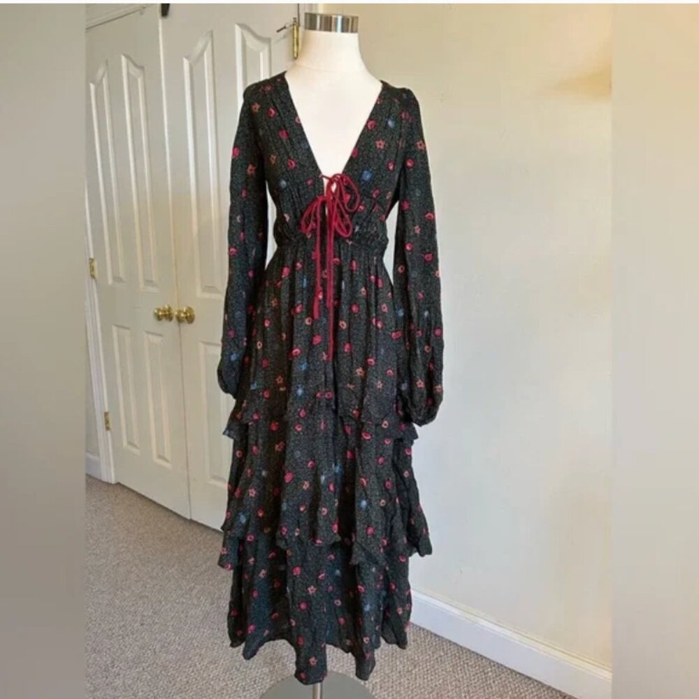 Free People NWOT Maxi Tiered Tried And True Dress size XS
